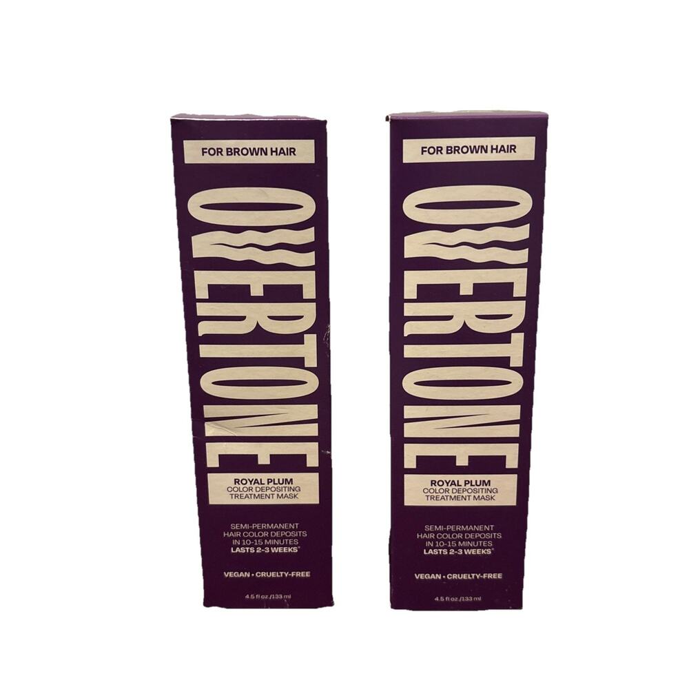 2X Overtone Royal Plum Treatment Mask Semi-Permanent Hair Color 4.5 Fl Oz